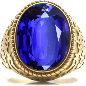 Luxury Wedding Anniversary Jewelry Fathers Day for Daddy Husband Size 4-16 resident bill determination incorporate alumnus 10K 14K 18K Solid Gold Amethyst Engagement Ring for Men, 14mm Oval Gemstone Pinky Thumb Men Gold Rings 