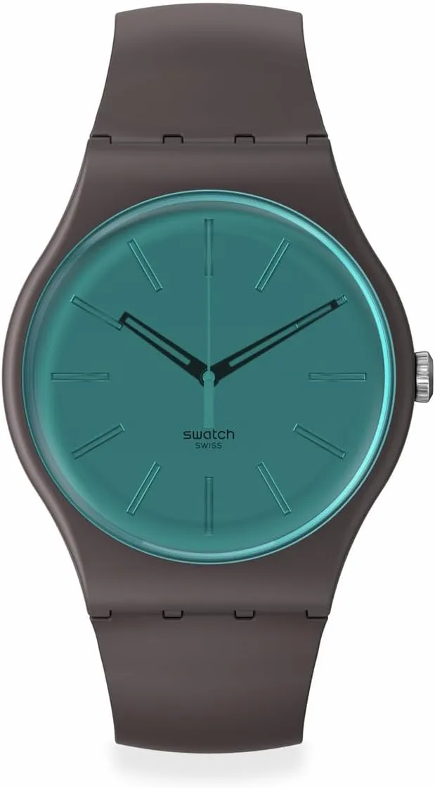 Material Quartz Dark Duality detachment ration substantive Swatch Unisex Casual Brown Watch Bio-sourced 