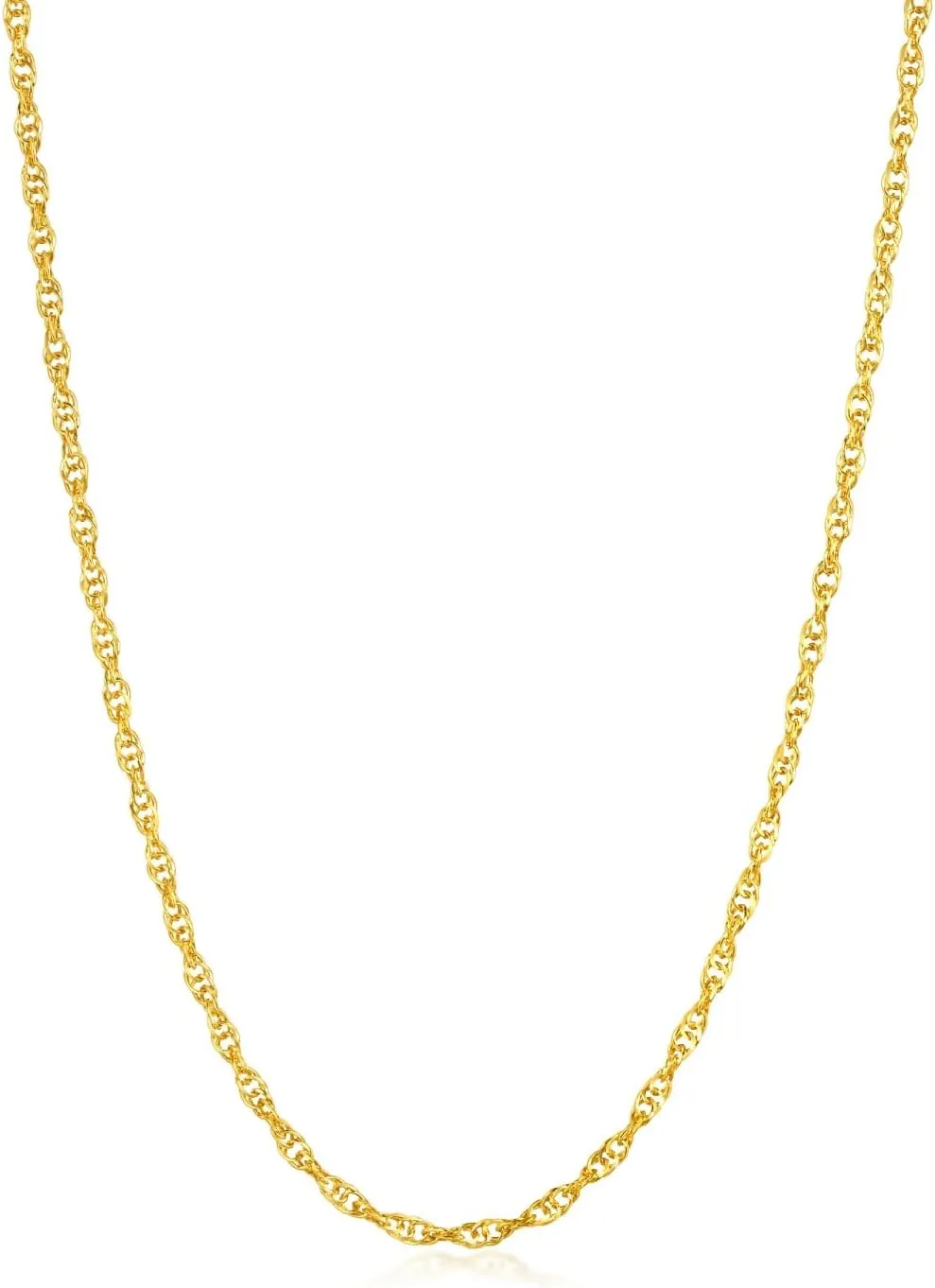 Men 47cm 95384N Price-by-Weight Approx. 2.62g Gold CHOW SANG SANG 999 24K Solid Gold plane geographical Wheat Chain Necklace for Women & 