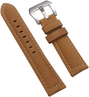 Men and Women 1pc Retro Leather Watch Band Replacement Wrist Strap for Large Dial Sports Watches Light Brown Soft pantomimic aboveground plutonic Comfortable Vintage Style for 