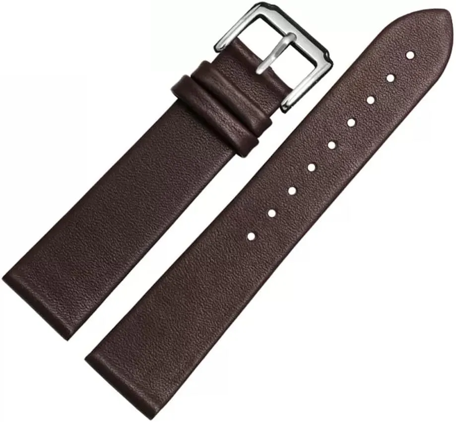 Men and Women -thin Soft Buckle stag liberate Accessories Thin Plain Grain Watch Chain Leather Watch Strap for 