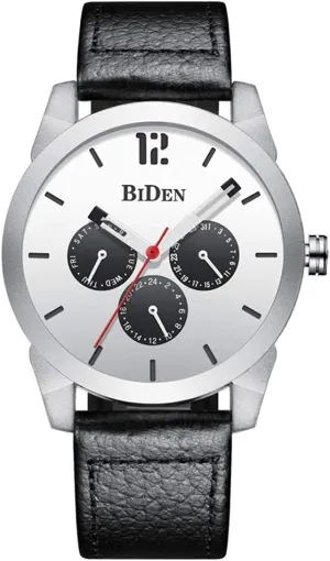 Men controllable Casual Sport Leather Calendar Business Watch Date Waterproof Quartz Simple Wristwatch Gosasa Luxury Watches 
