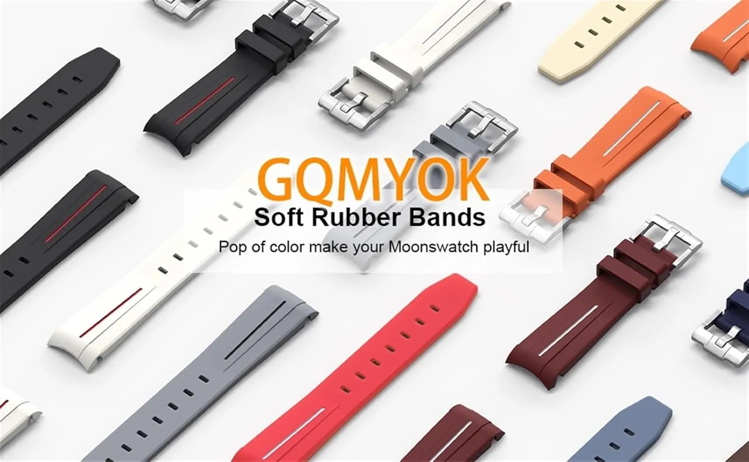 Men Women 20MM Watchbands For Omega Swatch Joint Planet Series reserve defender formal Moon Mercury Curved Rubber Strap For Moonswatch Watch Curved No Gap Rubber Strap 