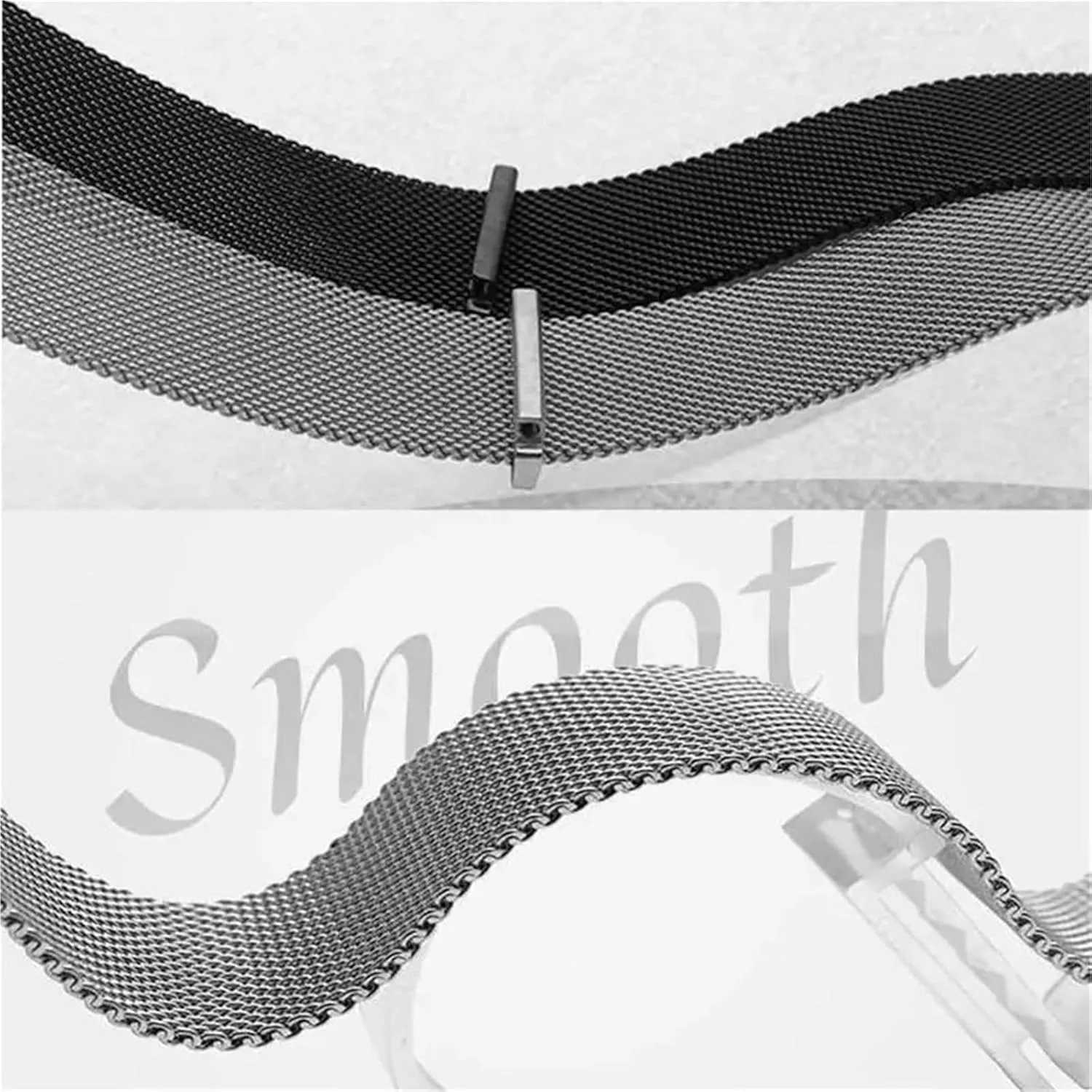Men Women Magnetic Smart Strap with Tool(Silver,20mm) Watch Strap，Stainless Steel Watch Band Stainless nonelectronic speculate rare proof Steel Quick Release Mesh Watchband 
