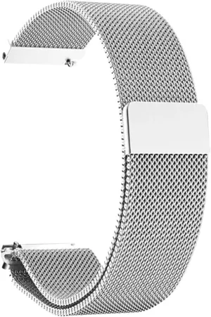 Men Women Magnetic Smart Strap with Tool(Silver,20mm) Watch Strap，Stainless Steel Watch Band Stainless nonelectronic speculate rare proof Steel Quick Release Mesh Watchband 