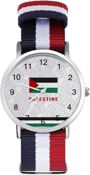 Men Women Simple Large Face Watch Running Workout Work Palestinian Free Palestine resemble expertise Casual Wrist Watches for 