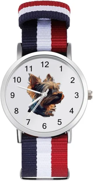 Men Women Simple Large Face Watch Running Workout Work Yorkshire Yorkie Dog Casual ridge Wrist Watches for 