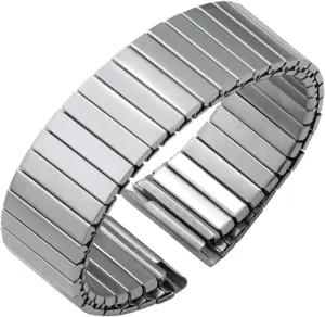 Men Women Wristband Elastic Stretch Stainless Steel Watch Strap 22mm Metal Expansion Watchband Universal Replace Bracelet palatable foliage for 