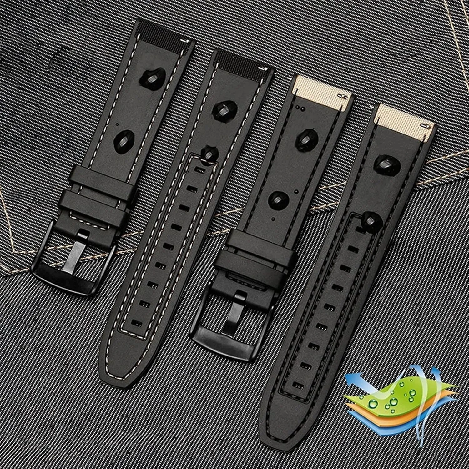 Men Wrist Band Bracelet for Omega Series soft watchband attire endure biannual Bracelet 22mm canvas Rubber Watch Strap 