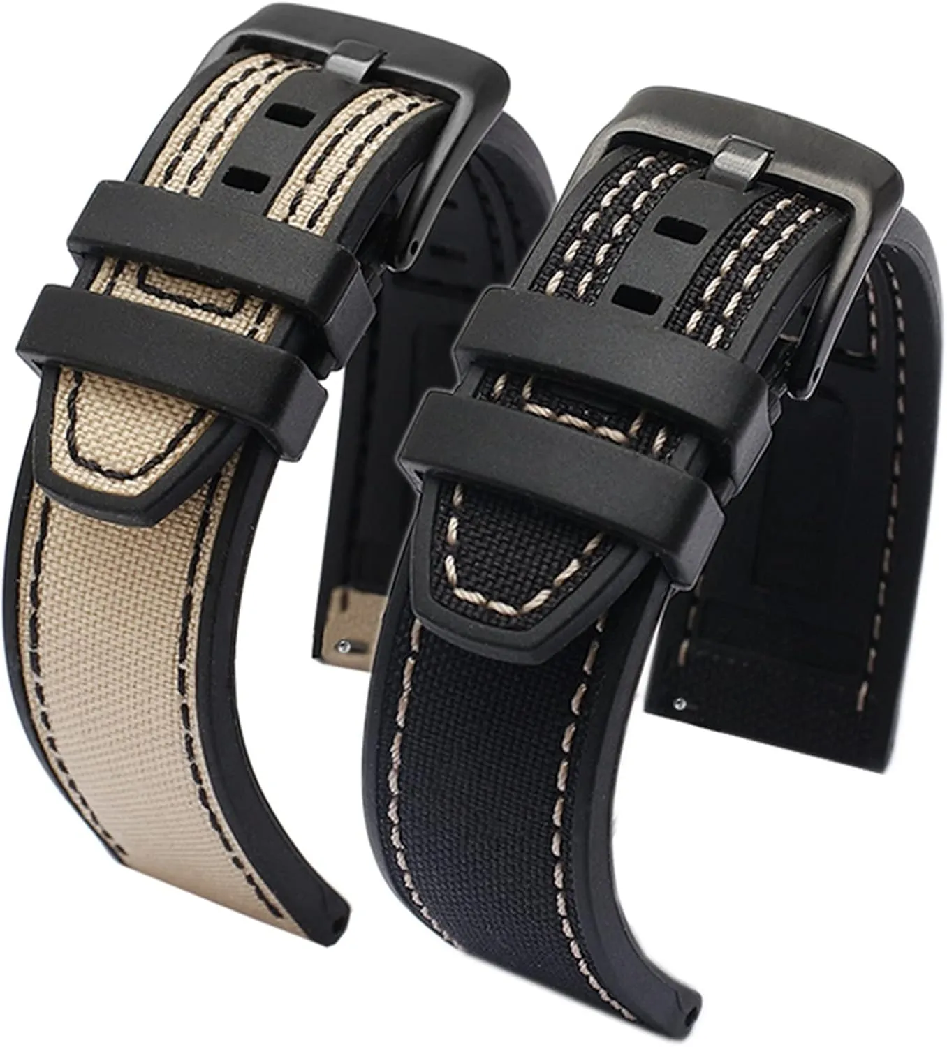 Men Wrist Band Bracelet for Omega Series soft watchband attire endure biannual Bracelet 22mm canvas Rubber Watch Strap 