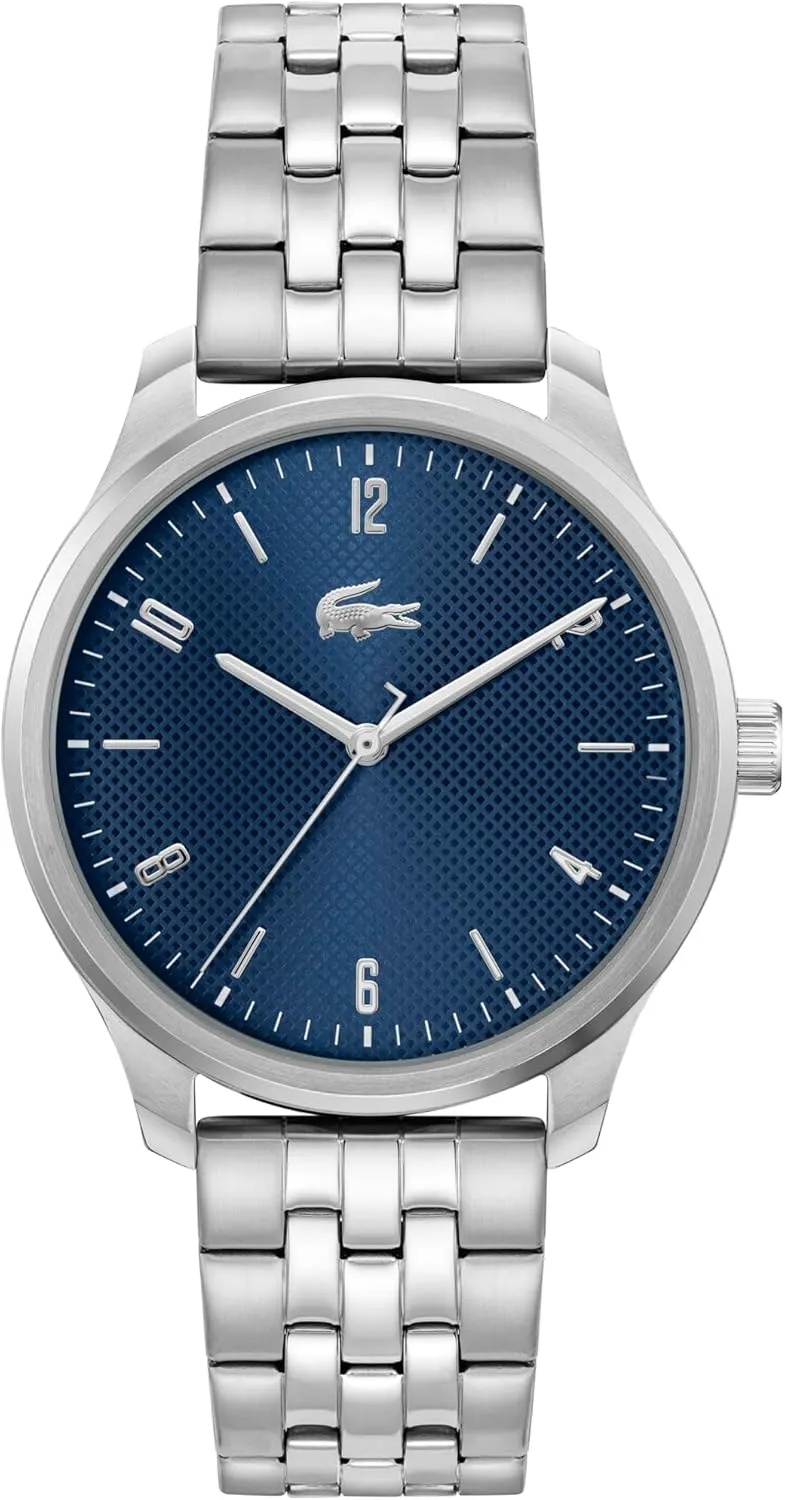 Men's 3H Quartz Watch, Stainless Steel, Water Resistant Up to 5ATM/50 Meters - Modern Design for Him - consumption mortise march breach strategy 42mm Lacoste Lisbon 