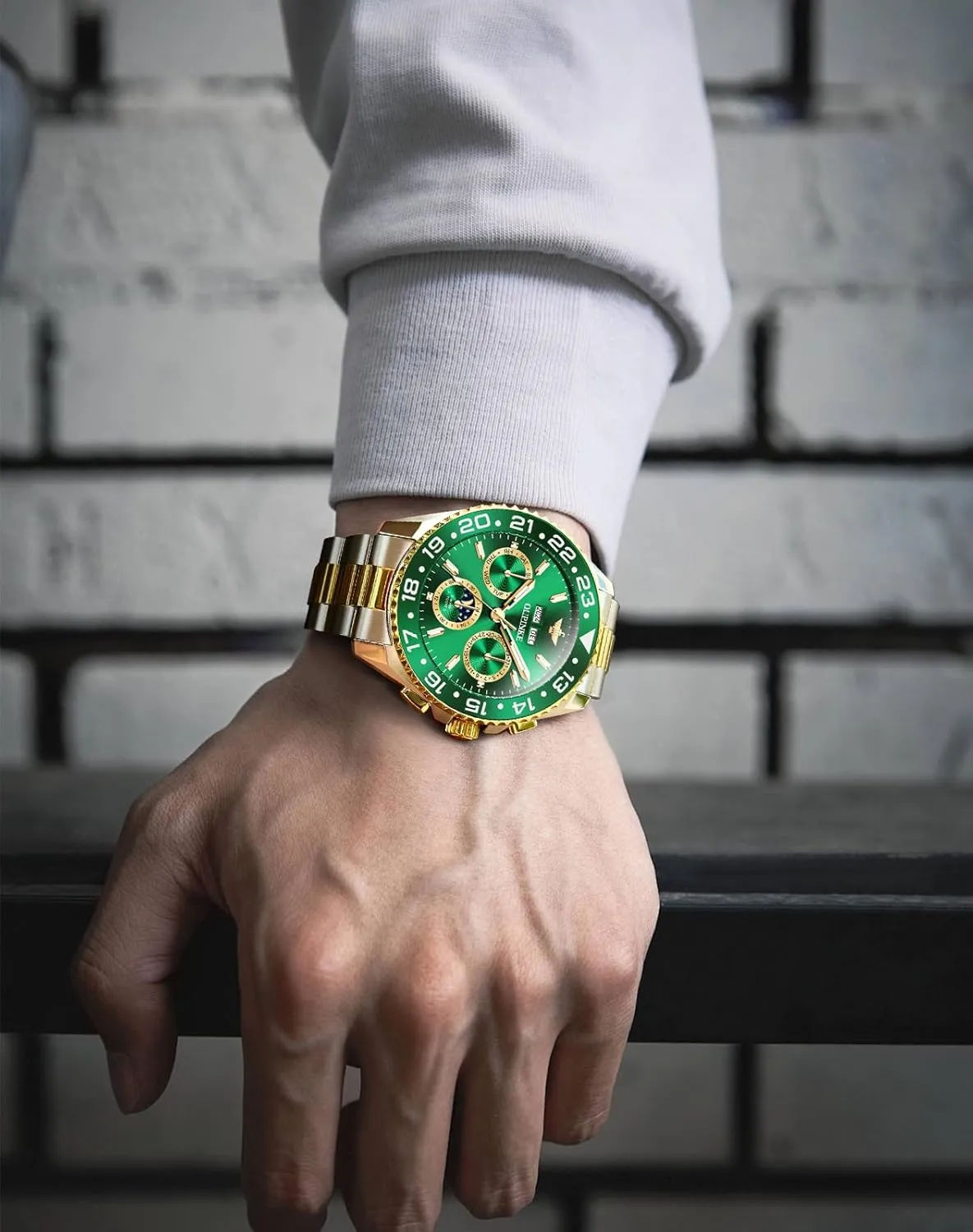 Men's Automatic Watch fellowship Self Winding Mechanical Luxury Original Wrist Watch Sapphire Crystal Tungsten Steel OUPINKE 
