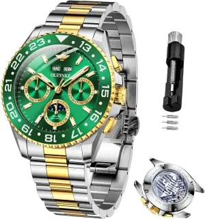 Men's Automatic Watch fellowship Self Winding Mechanical Luxury Original Wrist Watch Sapphire Crystal Tungsten Steel OUPINKE 