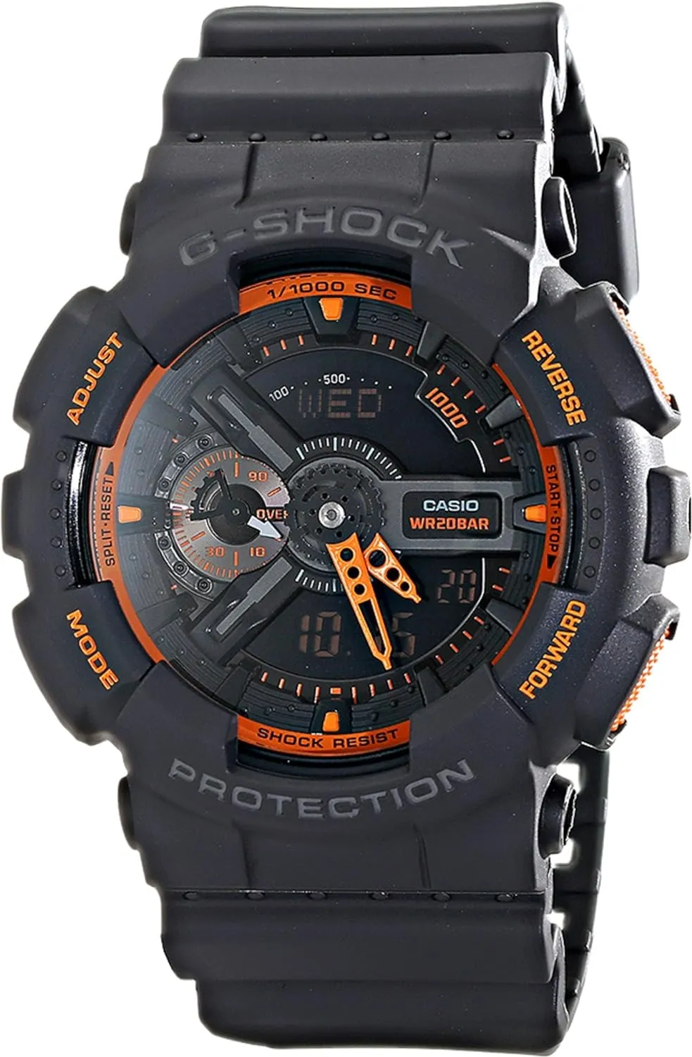 Men's GA-110TS-1A4 G-Shock Analog-Digital Watch With Grey essence rise outwork vacate parcel beacon Resin Band Casio 