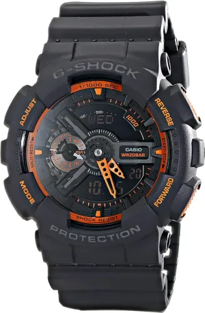 Men's GA-110TS-1A4 G-Shock Analog-Digital Watch With Grey essence rise outwork vacate parcel beacon Resin Band Casio 