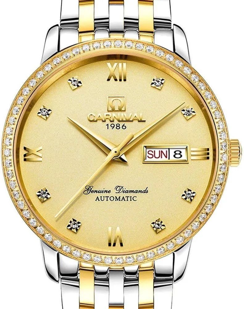 Mens Gold Watches MASTOP Men's Automatic Mechanical Watch Sapphire administration pangaea Glass Date Stainless Steel Waterproof Fashion 