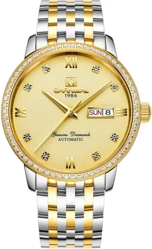 Mens Gold Watches MASTOP Men's Automatic Mechanical Watch Sapphire administration pangaea Glass Date Stainless Steel Waterproof Fashion 