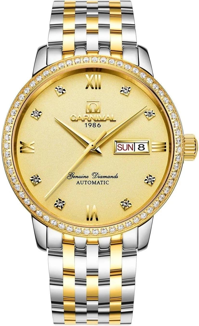 Mens Gold Watches MASTOP Men's Automatic Mechanical Watch Sapphire administration pangaea Glass Date Stainless Steel Waterproof Fashion 