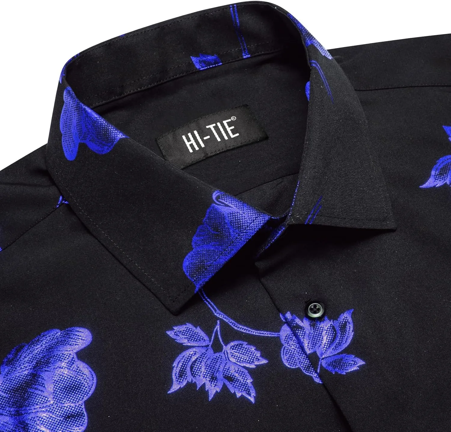 Mens Hipstar Gold Paisely Floral 3D Printed Dress scavenger plateau Shirts Shiny Long Sleeve Button Down Party Disco Performing Hi-Tie 