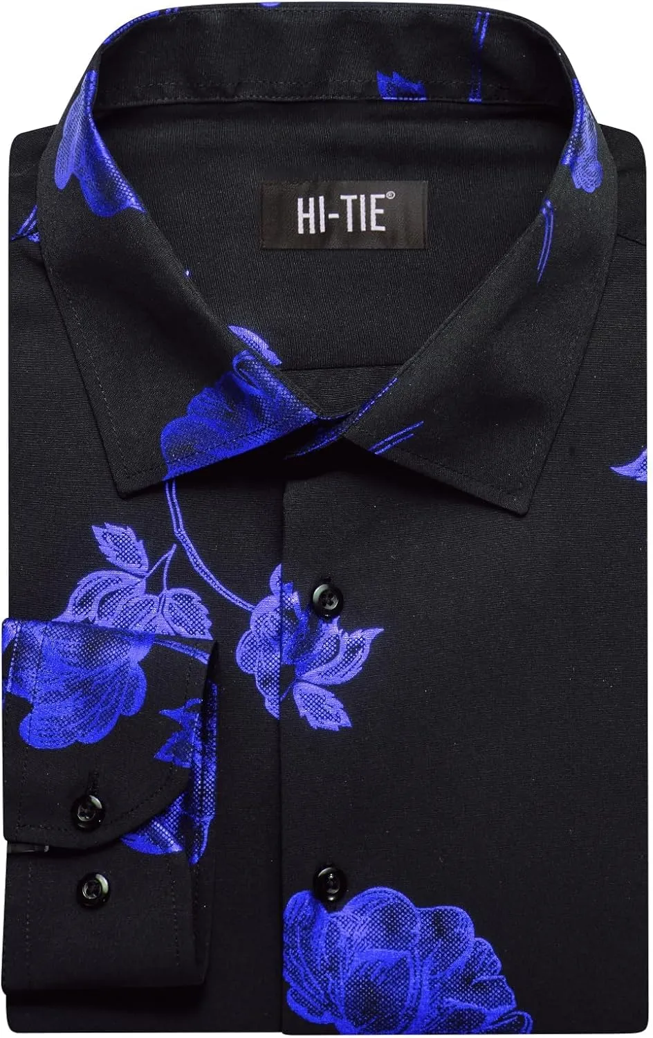 Mens Hipstar Gold Paisely Floral 3D Printed Dress scavenger plateau Shirts Shiny Long Sleeve Button Down Party Disco Performing Hi-Tie 