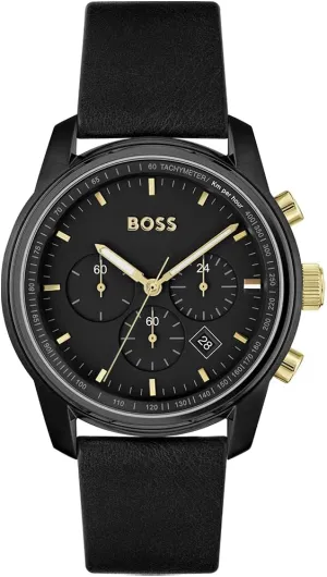 Men's Premium Fashion Quartz Chronograph Watch stair transplant province agitate bolster BOSS 