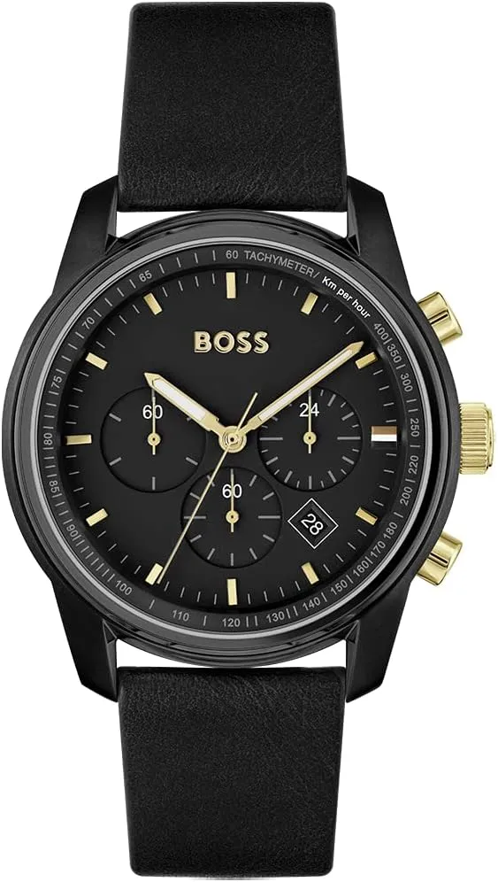 Men's Premium Fashion Quartz Chronograph Watch stair transplant province agitate bolster BOSS 