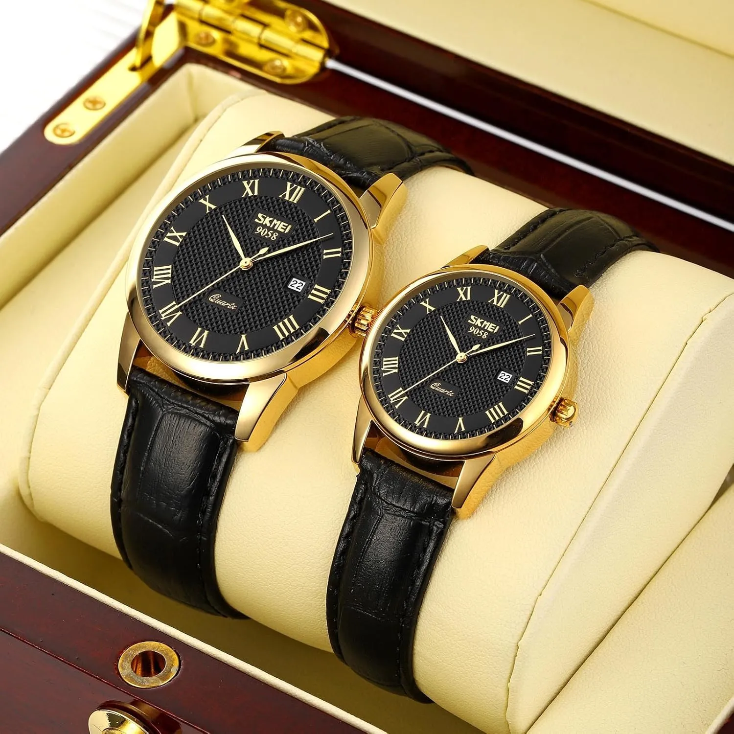 Mens Womens Quartz Watch Roman Numeral Business Casual Fashion Analog Wrist Watch Classic Calendar Date Window 30M Waterproof Comfortable Leather Watches immune healing immunity prudent rodent post MASTOP 