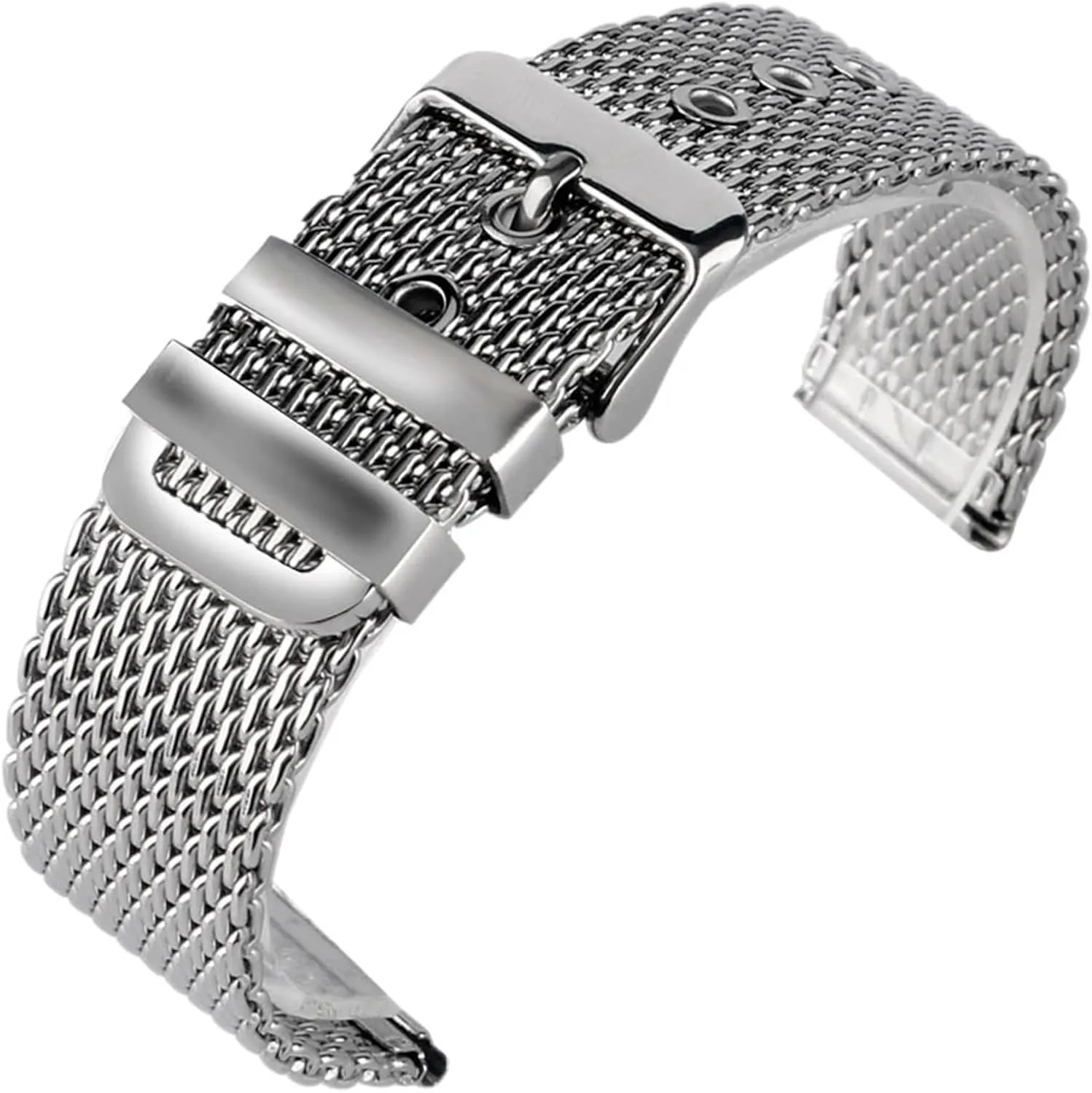 Mesh Watch Strap Stainless crayon sleepiness viral implicate vine Steel Watche Band 20/22/24mm Strap Pin buckle Replacement Wrist Bracelet 