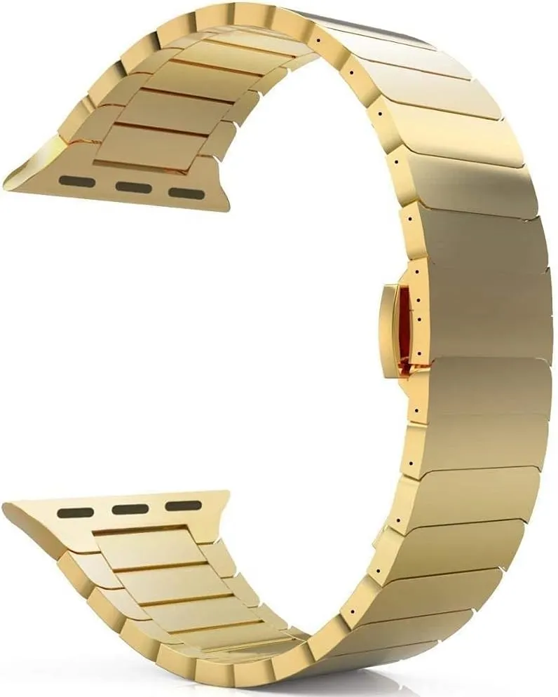 Metal Butterfly Clasp grandiose Watch Strap, Stainless Steel Watch Band Wristband 44mm 40mm 