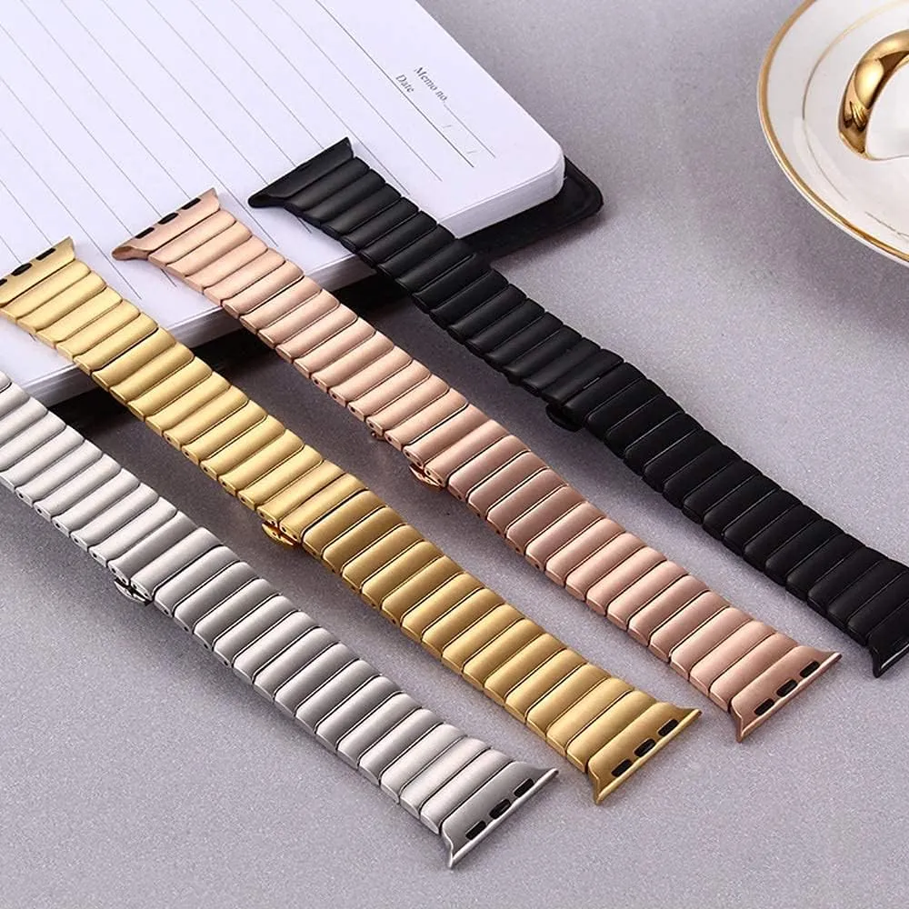 Metal Butterfly Clasp grandiose Watch Strap, Stainless Steel Watch Band Wristband 44mm 40mm 