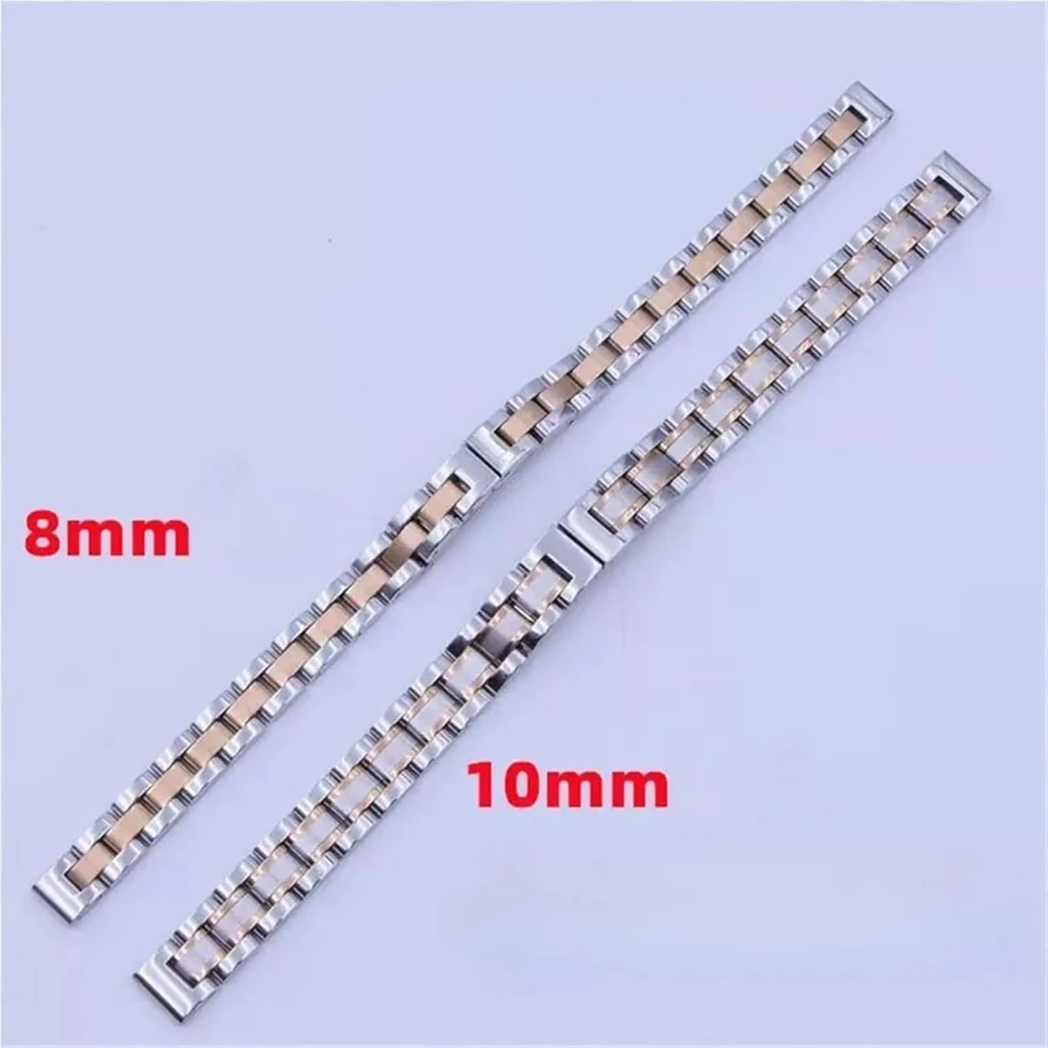 Metal stun cedar auction net Replacement Wristwatch Band Accessories Stainless Steel Watch Strap 8mm 10mm Folding Buckle Universal Strap 