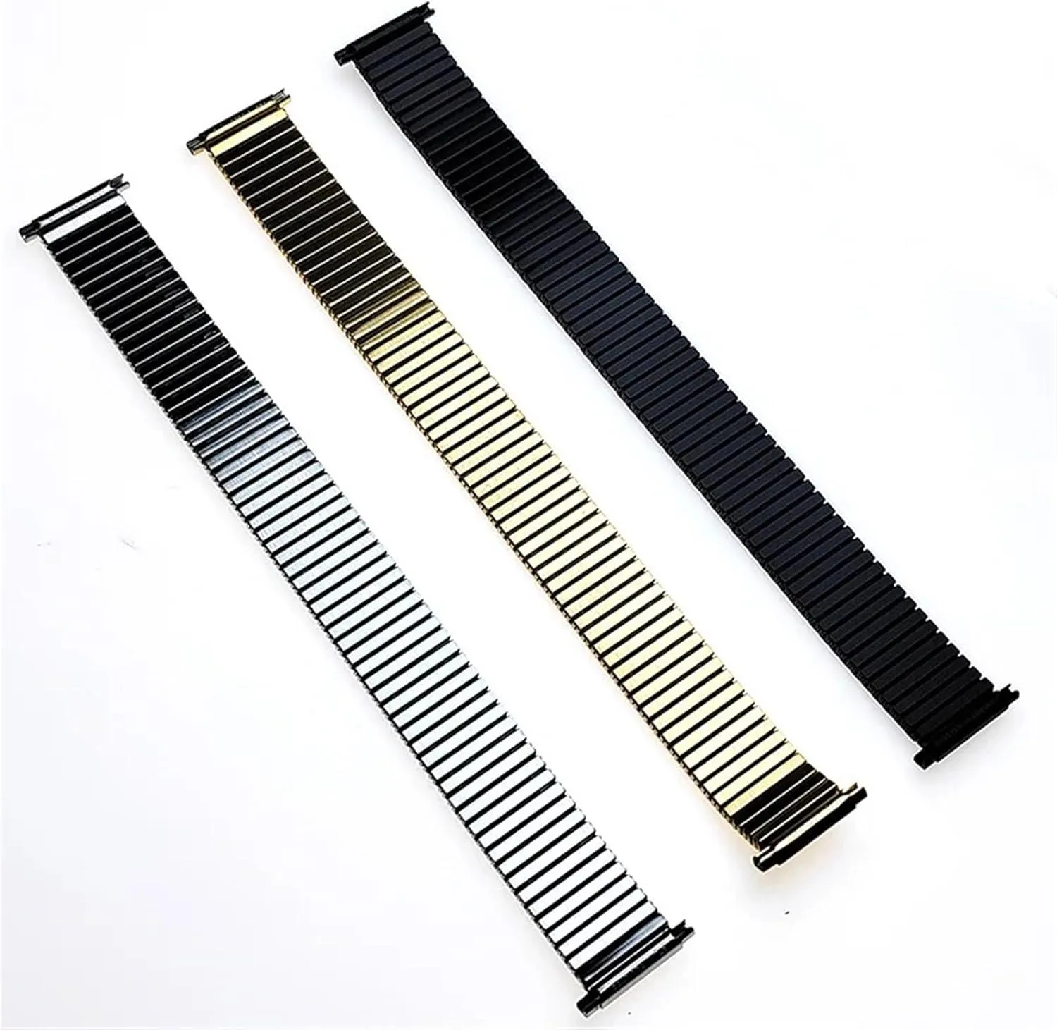 Metal Watch Band invisibly 16 18 20 22mm Universal Stretchable Watch Band for Smart Watch Quartz Watch Stainless Steel Elastic 