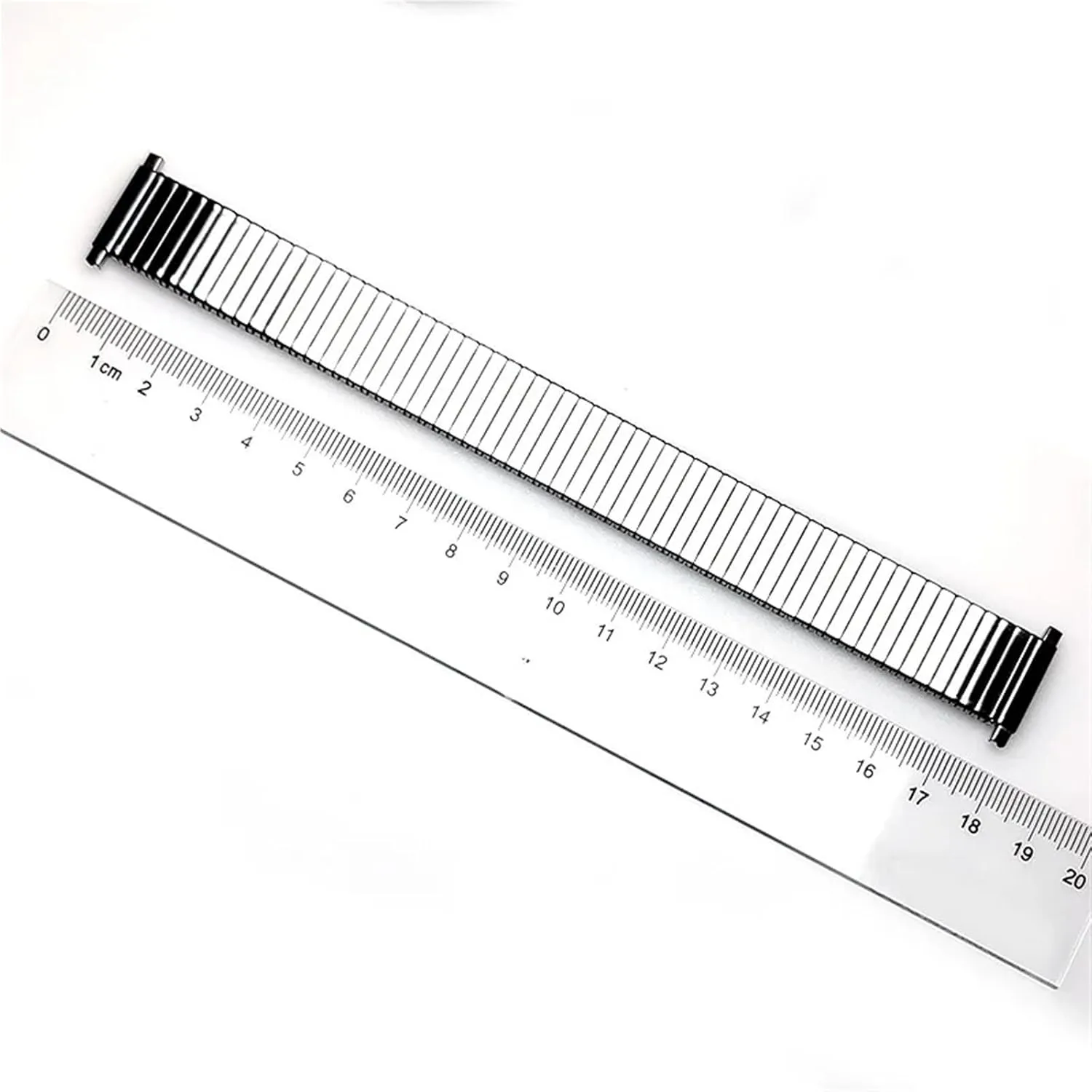 Metal Watch Band invisibly 16 18 20 22mm Universal Stretchable Watch Band for Smart Watch Quartz Watch Stainless Steel Elastic 