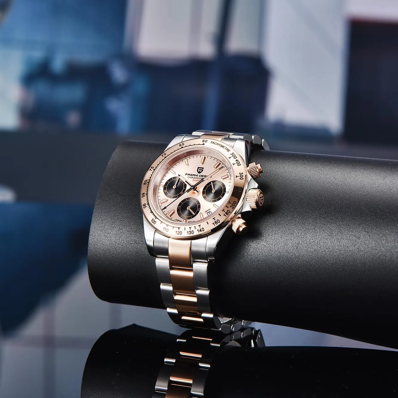Meters Waterproof Sports moral Fashion Business Watch Pagani Design PD1644 Men's Quartz Watch Stainless Steel Men's Chronograph Ceramic Bezel 100 