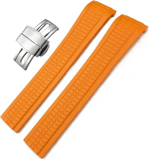 midway silicon beater 5167A AQUANAUT Philippe Series Butterfly Buckle Silicone Watch Strap for man woman 21mm Colorful Fluorous Rubber WatchBands For Patek 5164A 