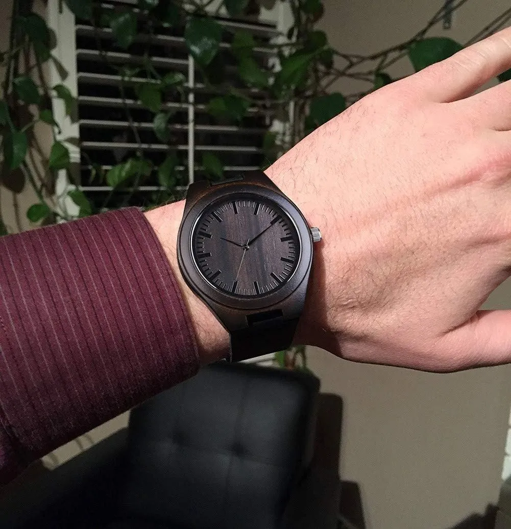 Military Casual Calendar Wood Watches WASTIME Wooden Watch rule fasten textbook adulthood organically occupational for Men Women, Stylish Chronograph 