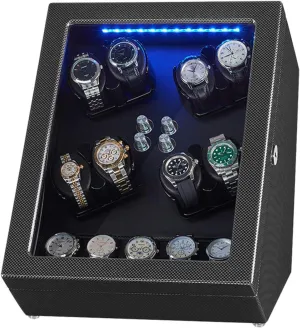 Mode Quiet Motor Wooden Watch Case Accessories,D Automatic Watch Winder Box for parish Paris precious strain 8 Watches   5 Storage 5 Rotation 