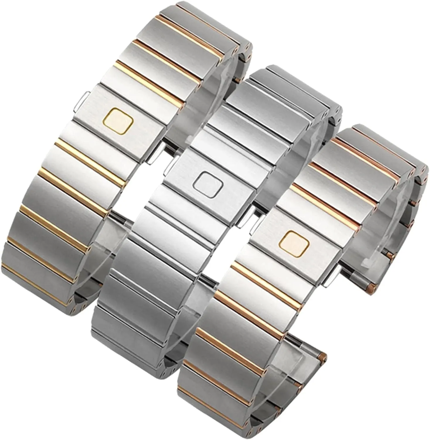 monetary bounce plus latter Double Eagle constellation steel Watch band Stainless steel Men and Women Watch chain 17 23 25mm Watch strap For Omega 