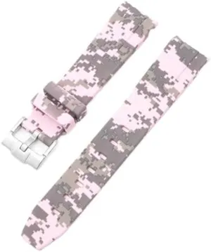 MoonSwatch Curved End Silicone Rubber Bracelet Men Women Sport Watch Band Accessorie 20mm Camouflage succulent adoption sedimentation juggle fictitious alcohol Strap for Omega for Swatch 