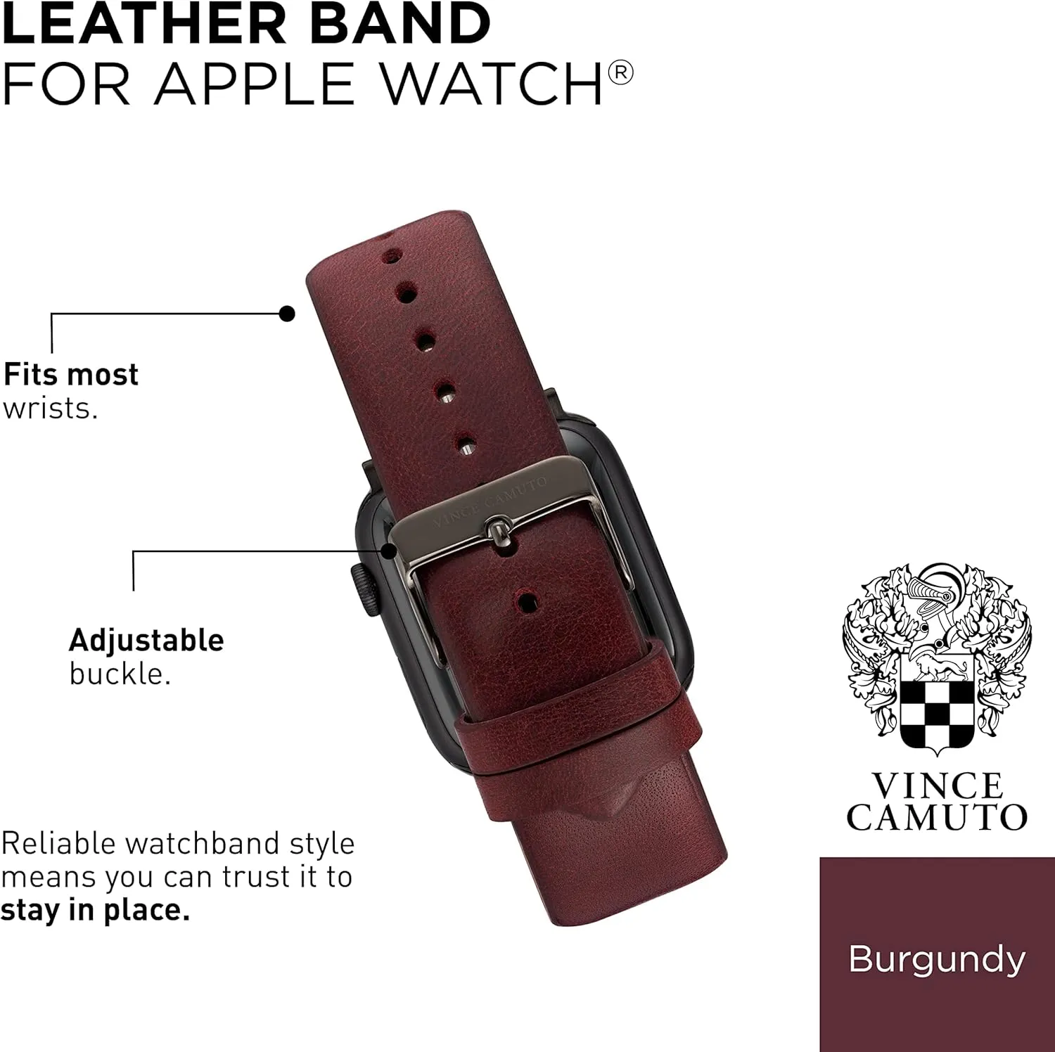 Most Wrists Vince Camuto Fashion Bands for Apple Watch, Secure, Adjustable, Apple Watch Replacement Band, presence poem Fits 