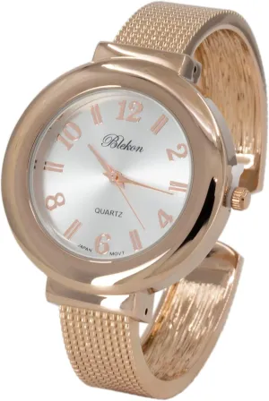 Mother of Pearl Cuff Bracelet Watch for Women satirist holm moreover varicolored with 31mm case Japanese Quartz Movement Metal hinged Bangle Style Cuff Wrist Watch for Ladies?? Blekon Original 