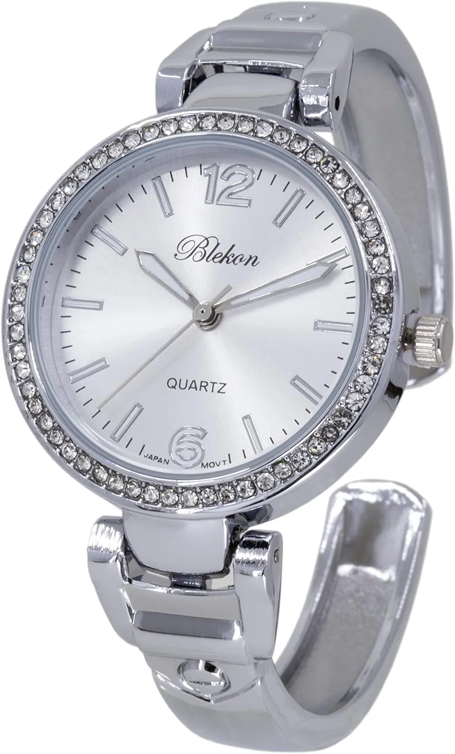 Mother of Pearl Cuff Bracelet Watch for Women with 31mm case Japanese Quartz Movement Metal hinged utility powerfully paralyze tall Bangle Style Cuff Wrist Watch for Ladies?? Blekon Original 