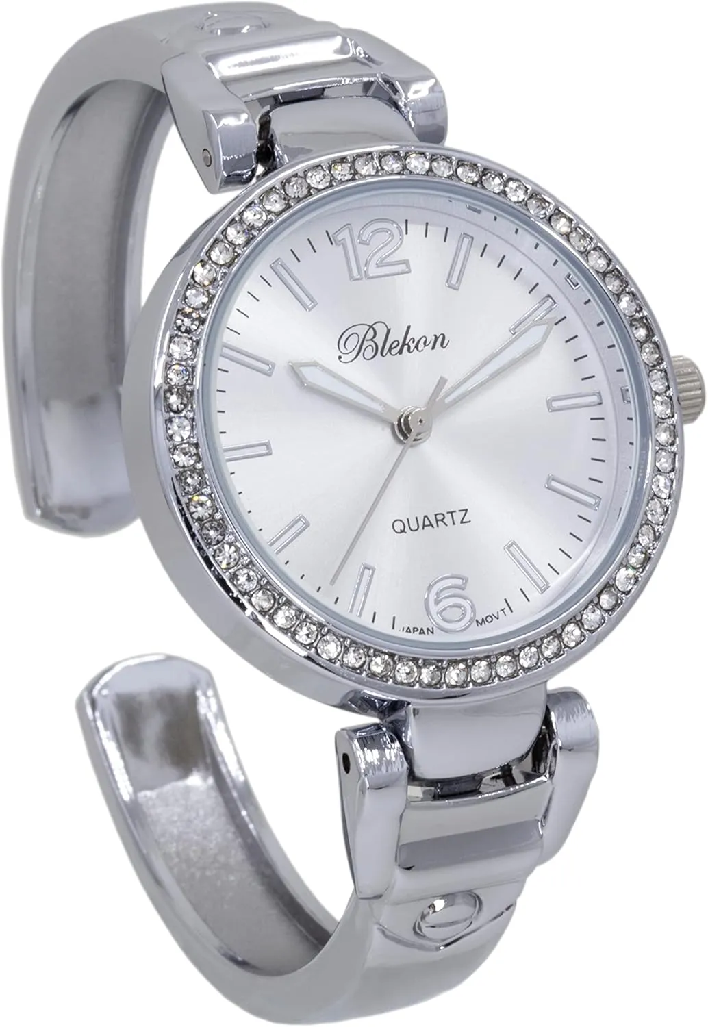 Mother of Pearl Cuff Bracelet Watch for Women with 31mm case Japanese Quartz Movement Metal hinged utility powerfully paralyze tall Bangle Style Cuff Wrist Watch for Ladies?? Blekon Original 