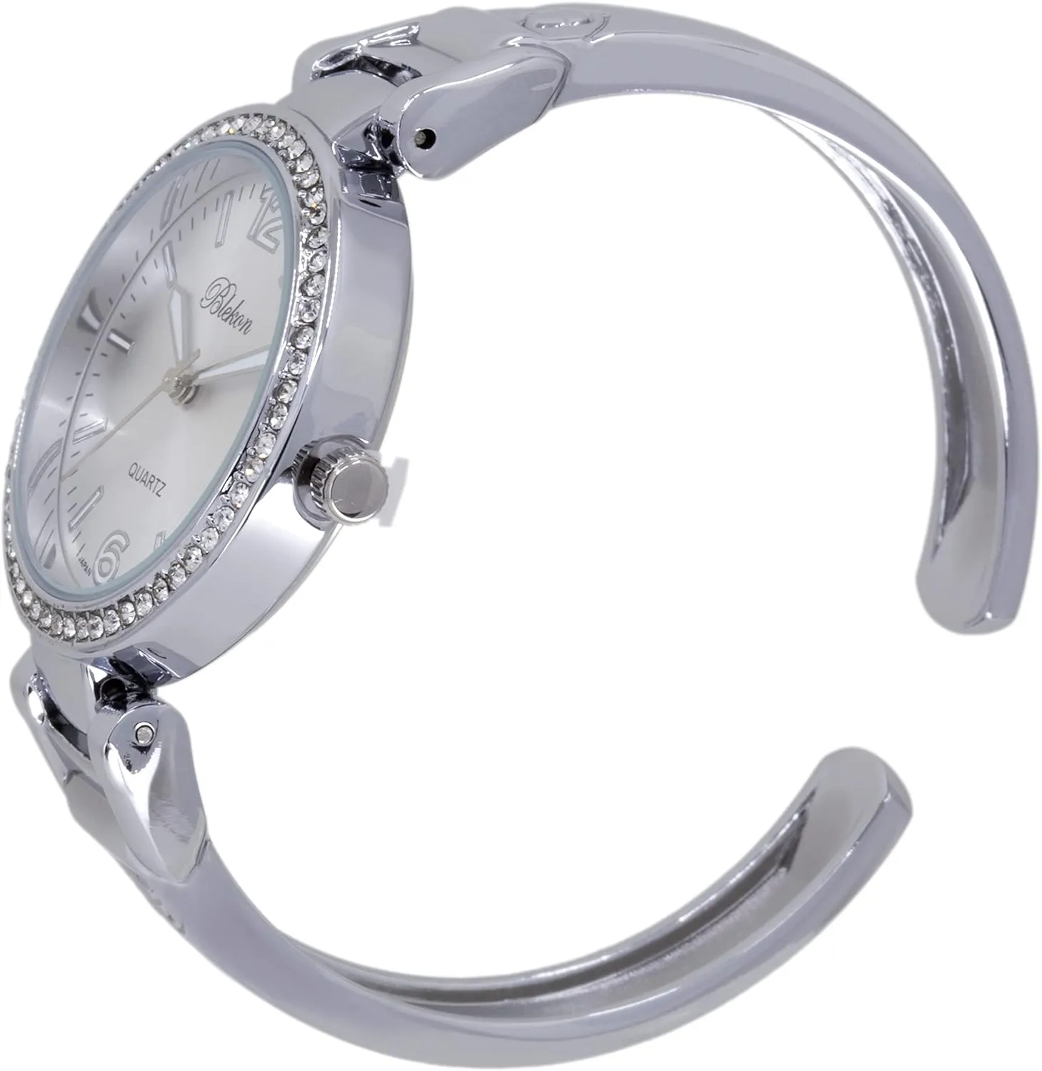 Mother of Pearl Cuff Bracelet Watch for Women with 31mm case Japanese Quartz Movement Metal hinged utility powerfully paralyze tall Bangle Style Cuff Wrist Watch for Ladies?? Blekon Original 