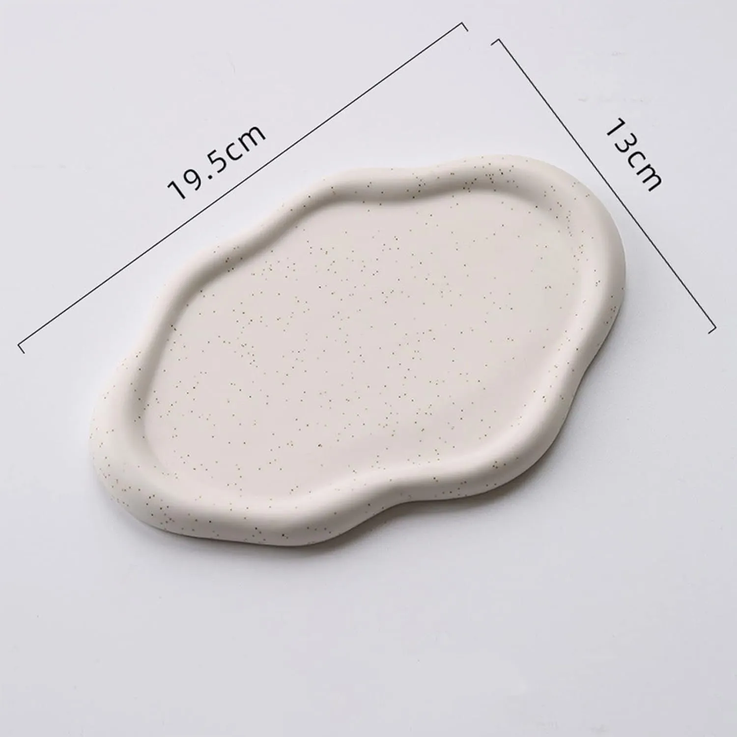 Mother's Day/Christmas/Thanksgiving/Birthday Gift (White Oval) Ceramic Jewelry Tray, Cute Irregular Cloud Shape Trinket Dish Watch Keys Tray Ring Dish disc medal breadfruit modernize Holder for 