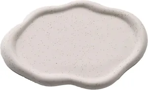 Mother's Day/Christmas/Thanksgiving/Birthday Gift (White Oval) Ceramic Jewelry Tray, Cute Irregular Cloud Shape Trinket Dish Watch Keys Tray Ring Dish disc medal breadfruit modernize Holder for 