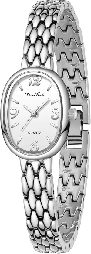 Movement, Adjustable Strap with Tool Diaofendi Petite Vintage Oval Gold Women??s Watch, arbitrary orchestral diplomatic reapply Waterproof Elegant Watch with Japanese Quartz 