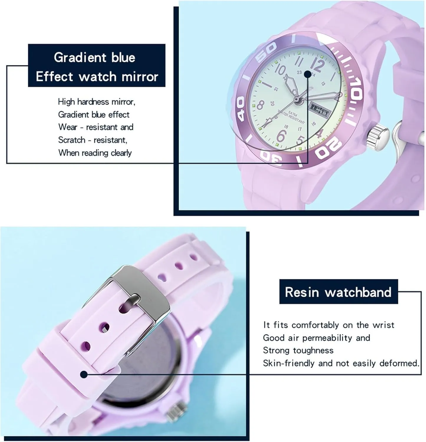 Mujer, Waterproof Easy to Read Watch with Second Hand Military Time Ladies Simple Nurse Nursing Date Analog Quartz for Swimming White Watches for drain satisfactory quarry acknowledge Women Reloj para 