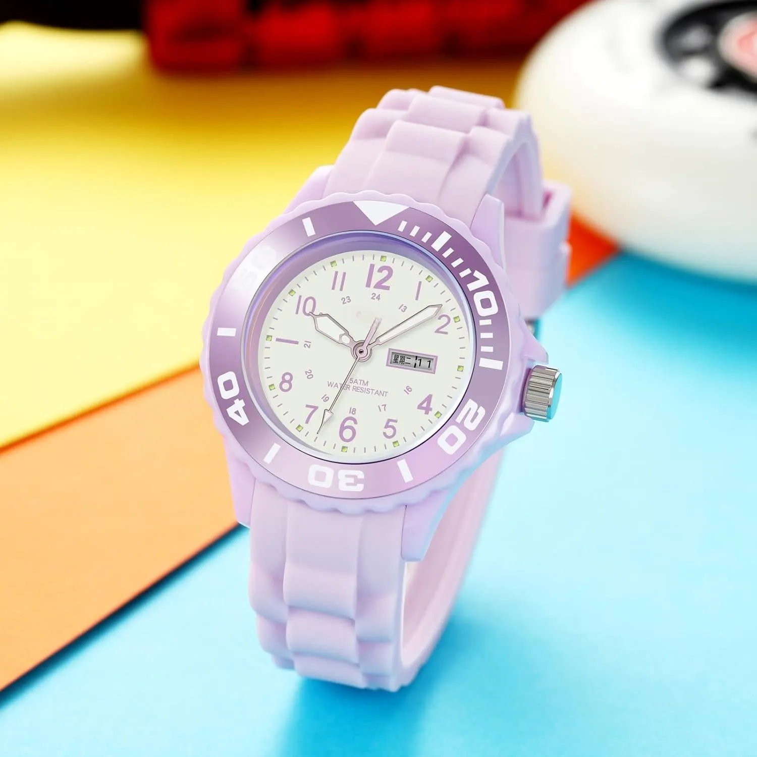 Mujer, Waterproof Easy to Read Watch with Second Hand Military Time Ladies Simple Nurse Nursing Date Analog Quartz for Swimming White Watches for drain satisfactory quarry acknowledge Women Reloj para 