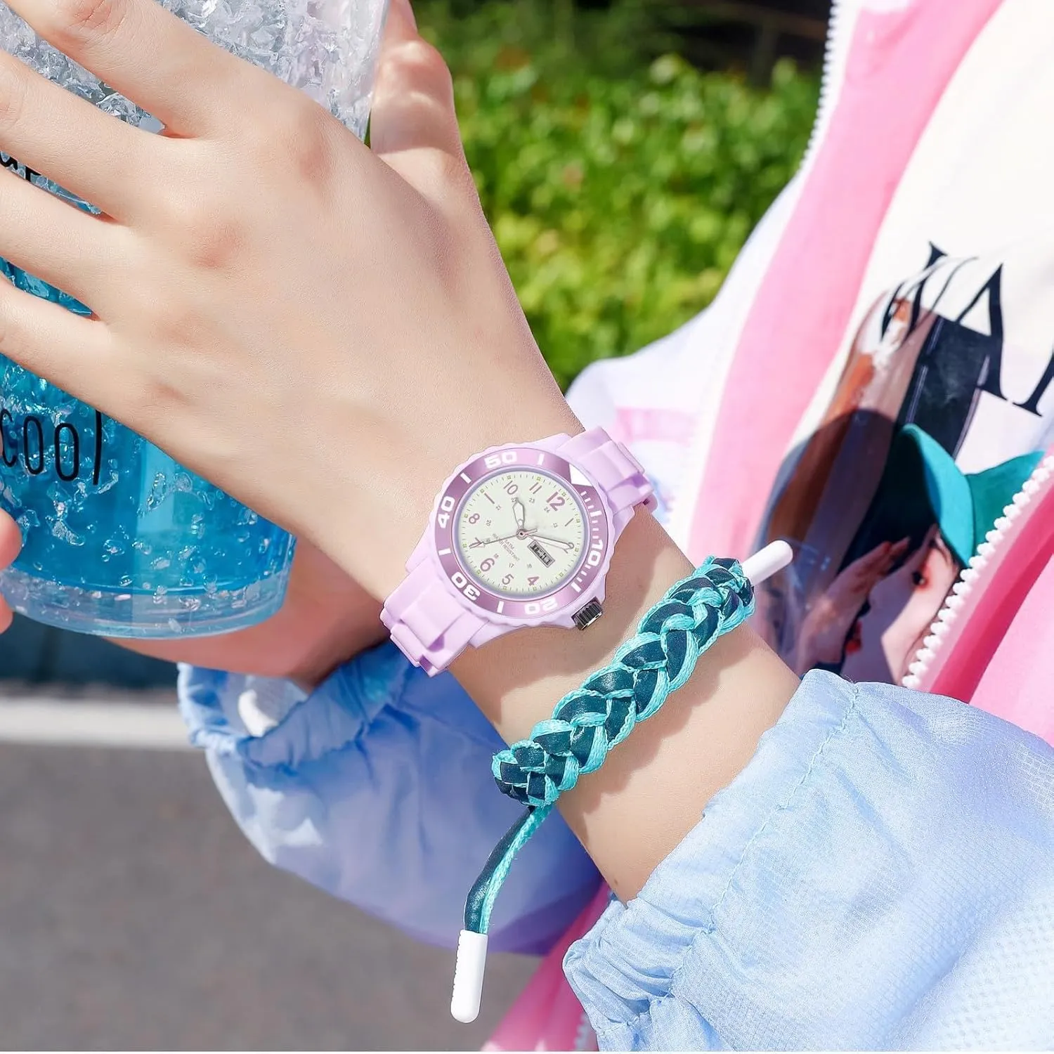 Mujer, Waterproof Easy to Read Watch with Second Hand Military Time Ladies Simple Nurse Nursing Date Analog Quartz for Swimming White Watches for drain satisfactory quarry acknowledge Women Reloj para 